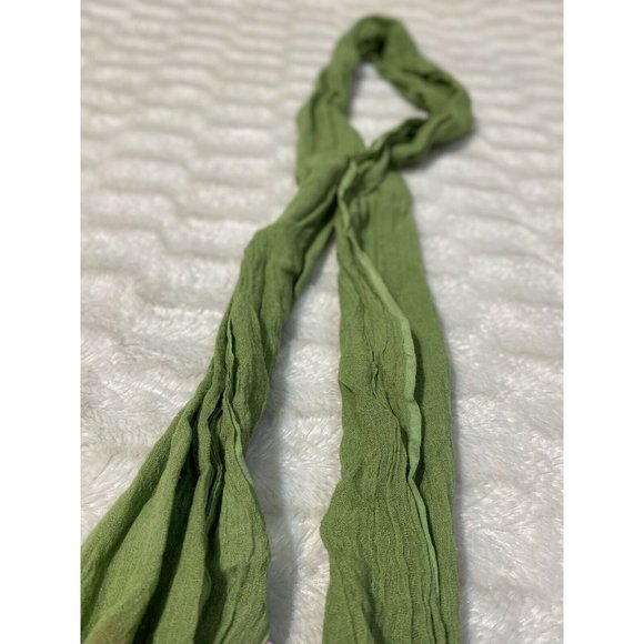 NWT Powder SCARF Green Rust Pom Poms New - Picture 6 of 6
